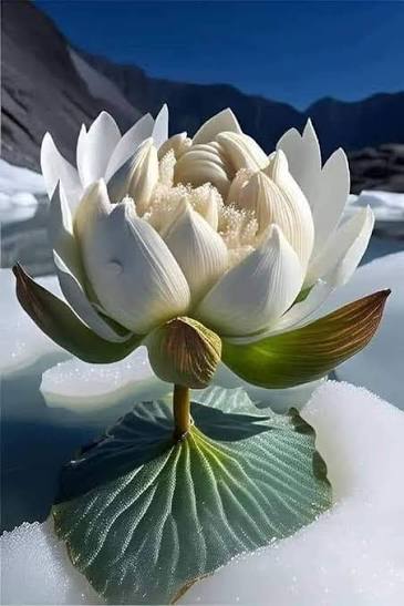 Lotus des neiges dans l'Himalaya.